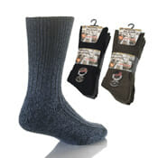 thumbnail image 2 of Men's Wool Blend Socks - 3-Pair Pack, Checkered Pattern, Sizes 10-13 2 of 13